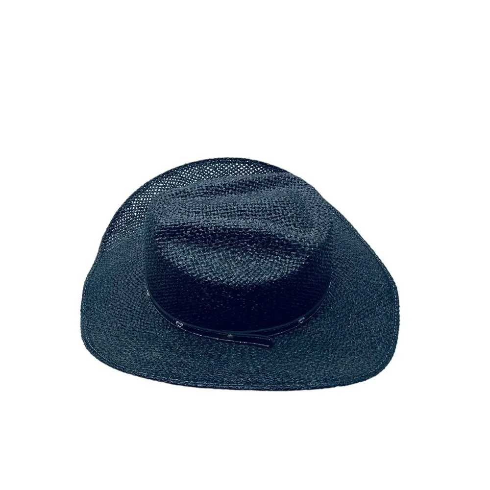 Tombstone Loom Explorer Black Hand Painted Unisex EXPLORER HAT Size 6 3/4